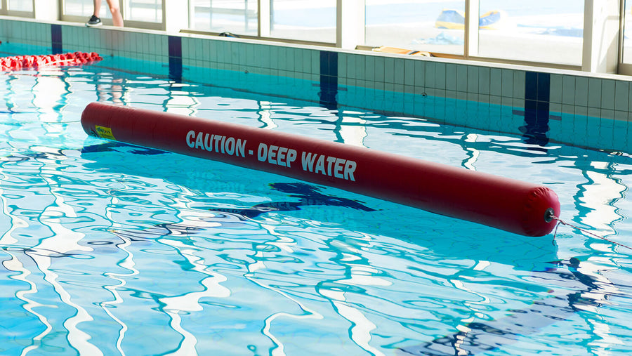 'Caution Deep Water' Inflatable Barrier for Commercial Pools - Aflex ...